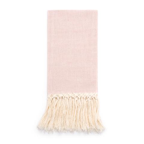 Zodiaco Fringe Guest Towel, Light Pink