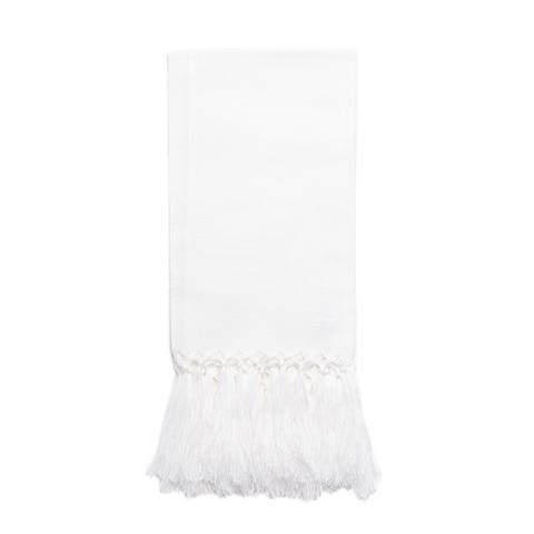 Zodiaco Fringe Guest Towel, White