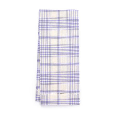 Plaid Hemstitch Guest Towel, Lavender