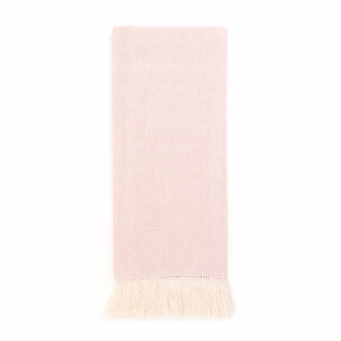Zodiaco Short Fringe Guest Towel, Light Pink